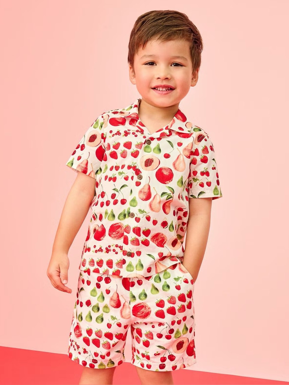NWT Hanna Andersson Lisa Says Gah! Button Up Shirt & Shorts Set